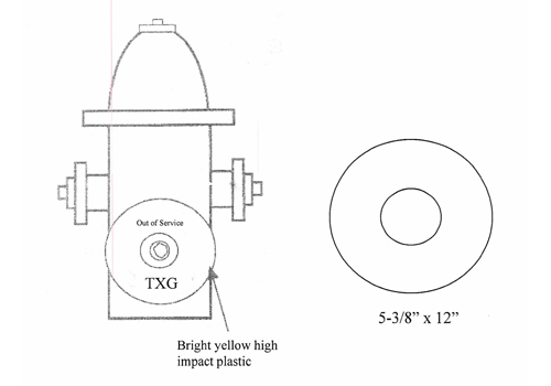 Plastic Hydrant Flag